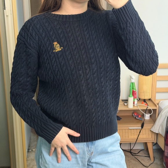 Ralph Lauren Sweaters - Ralph Lauren Navy Cable Knit Sweater